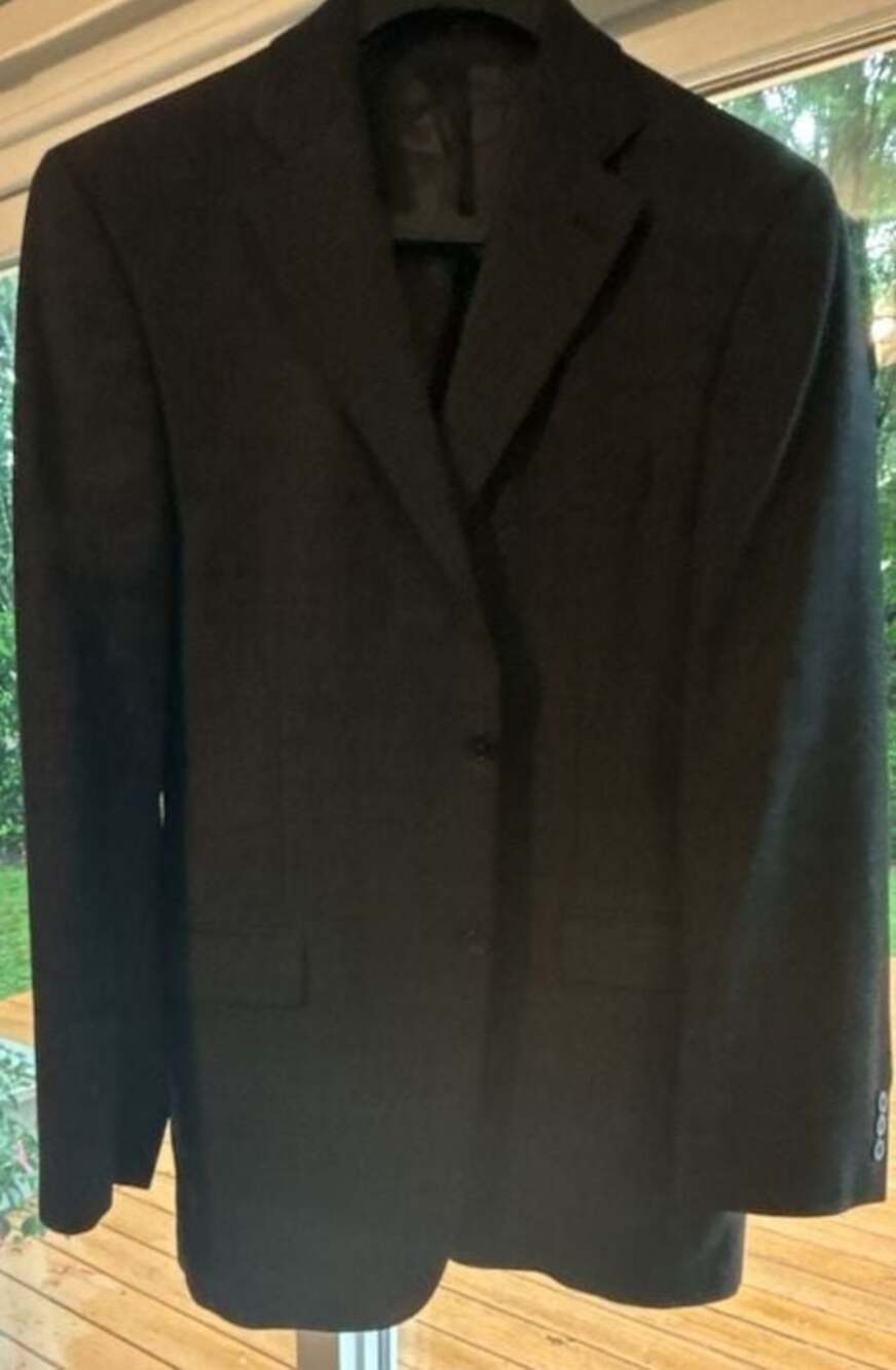 Brandini Tailored for Kaufmann's Pure New Wool Charcoal Blazer